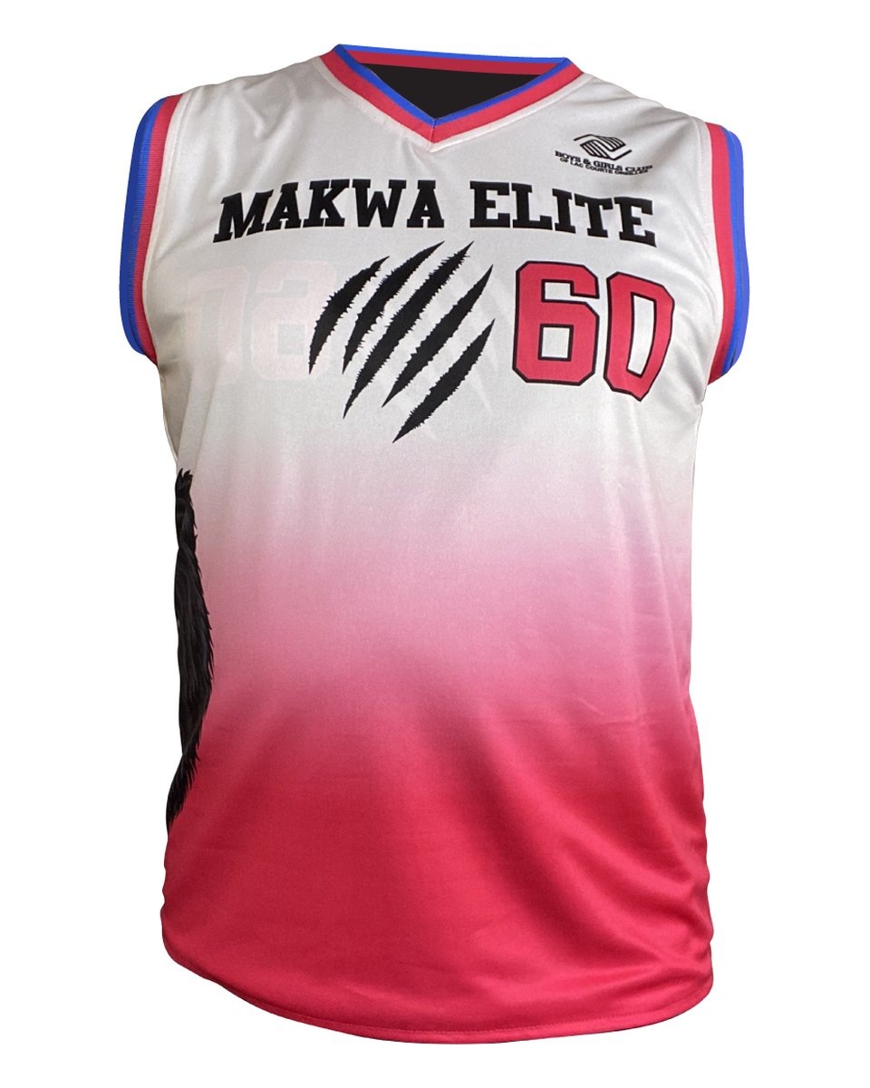 Custom basketball jersey in a white to pink fade with number 60