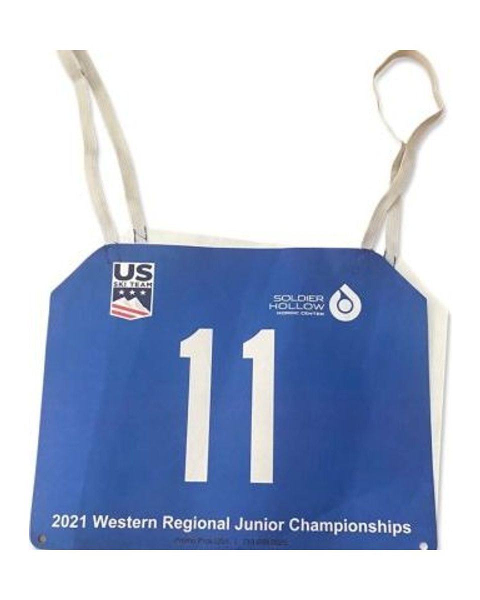 Tyvek race bib with custom event branding