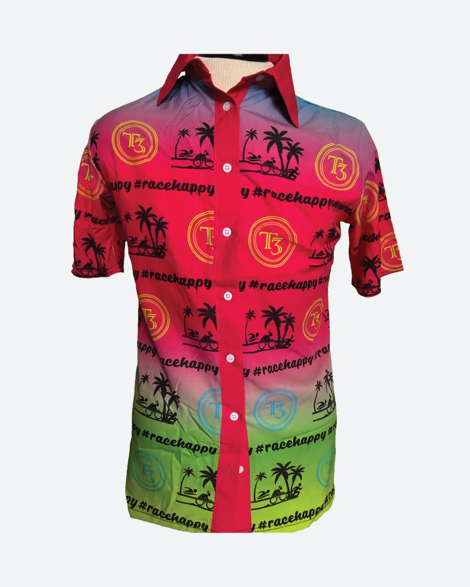 Real custom camp shirt with all-over print made by RUSH Athletic
